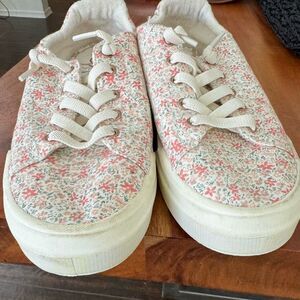 Roxy Roxy Rae Shoe-Natural/Crazy Pink sz 8.5
